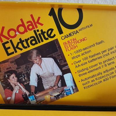Kodak Ektralite 400 10mm camera with box and Vivitar PS44 35 mm Camera