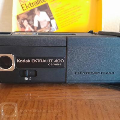 Kodak Ektralite 400 10mm camera with box and Vivitar PS44 35 mm Camera