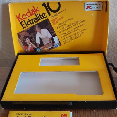 Kodak Ektralite 400 10mm camera with box and Vivitar PS44 35 mm Camera