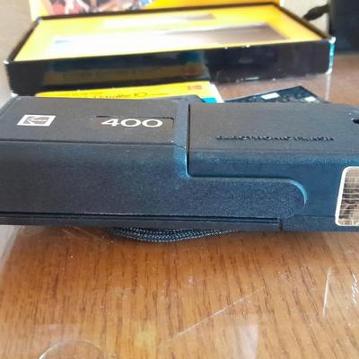 Kodak Ektralite 400 10mm camera with box and Vivitar PS44 35 mm Camera