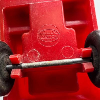 Small Vintage Thomas Toys Plastic Red Military Police Jeep