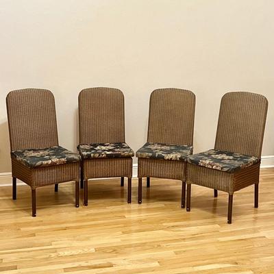LLOYD LOOM ~ Four (4) Weather Proof Wicker Chairs