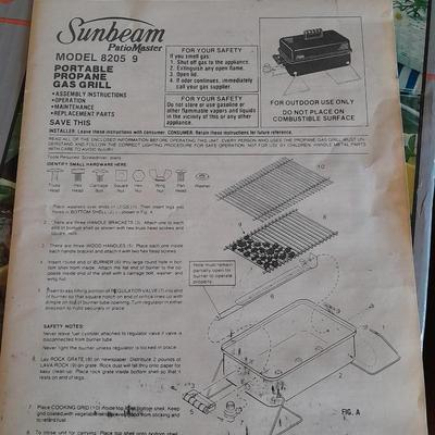 Sunbeam Tabletop Gas Grill Model 8205 New in the box