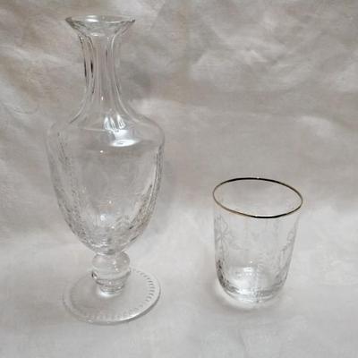 Faberge' Sherry/Water Decanter Set Signed in Presentation Box