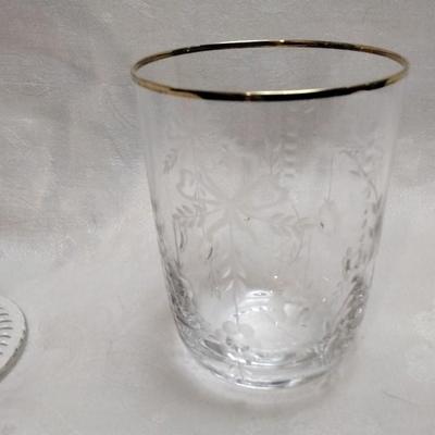 Faberge' Sherry/Water Decanter Set Signed in Presentation Box