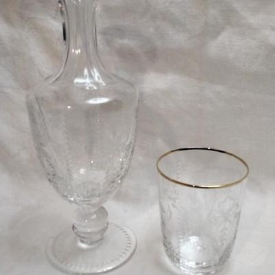 Faberge' Sherry/Water Decanter Set Signed in Presentation Box