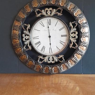 Huge Creative home accents 24" metal wall clock