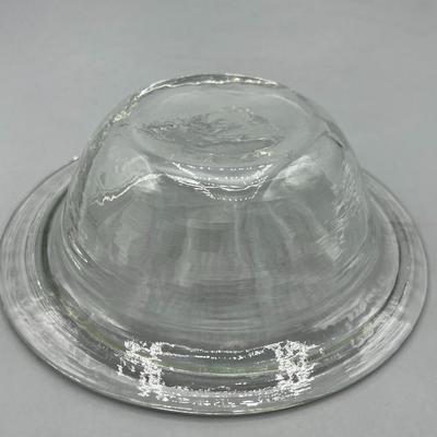 Small Textured Clear Glass Bowl Dish