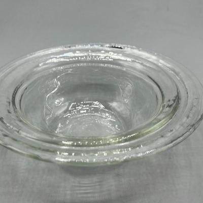 Small Textured Clear Glass Bowl Dish