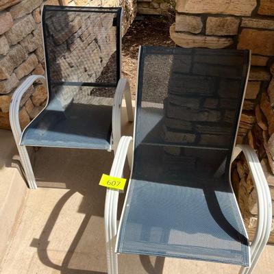 Stacking patio chairs