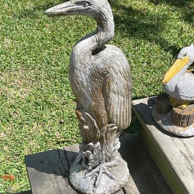 Cement Duo ~ Egret & Pelican