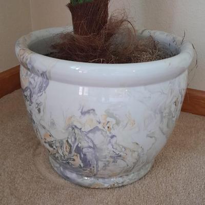 89" tall Fake Bamboo Houseplant in Beautiful 13" ceramic pot