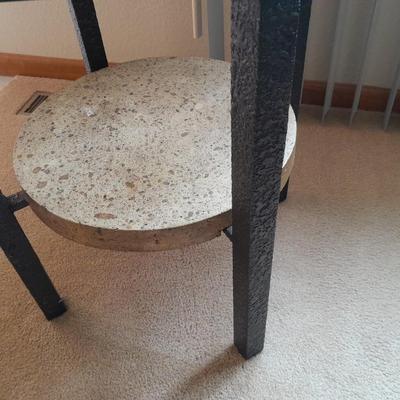 Mid Century Modern glass top two-tiered end table (2 of 2)