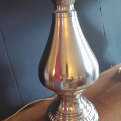 Two matching table lamps with shades