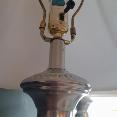 Two matching table lamps with shades