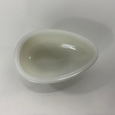 -146- GLASSWARE | Milk Glass Egg Covered Dish With Rabbit