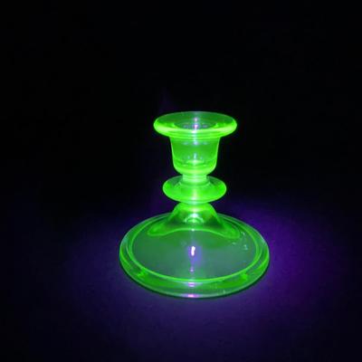 -147- URANIUM | Green Depression Candle Stick