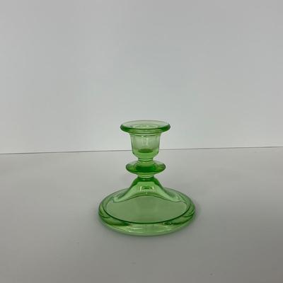 -147- URANIUM | Green Depression Candle Stick