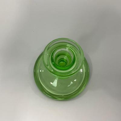 -147- URANIUM | Green Depression Candle Stick