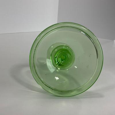 -147- URANIUM | Green Depression Candle Stick