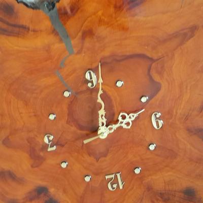 Vintage large tree slab wall clock