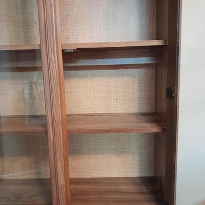 Mid Century Modern Palliser Furniture Hutch with cane - like backboard and lights!