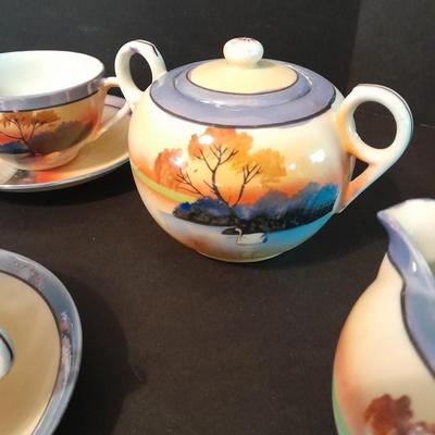 Vintage Trico Nagoya Japan Hand painted partial tea set