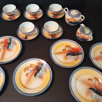 Vintage Trico Nagoya Japan Hand painted partial tea set