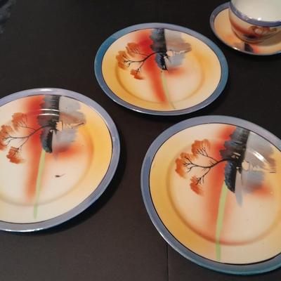 Vintage Trico Nagoya Japan Hand painted partial tea set