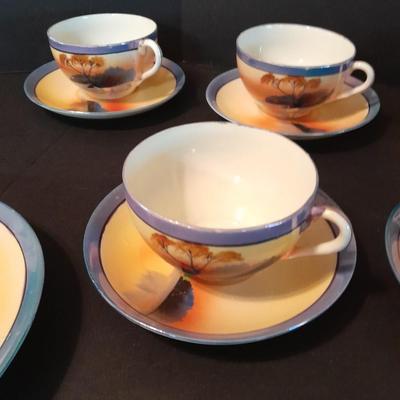 Vintage Trico Nagoya Japan Hand painted partial tea set