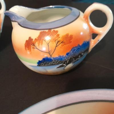 Vintage Trico Nagoya Japan Hand painted partial tea set