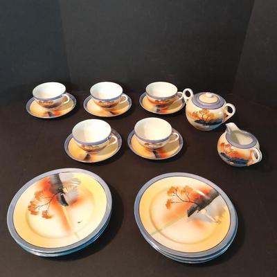 Vintage Trico Nagoya Japan Hand painted partial tea set