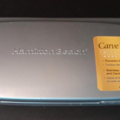 Hamilton Beach Electric carve n' set in case and Peel away Vintage Apple peeler