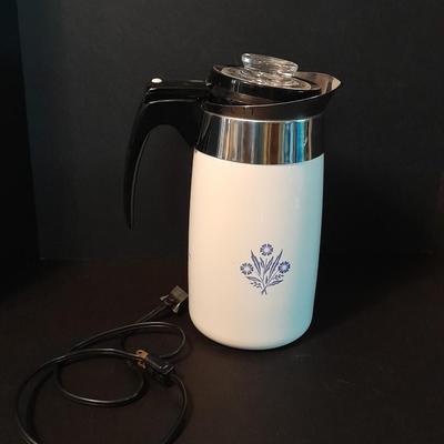 Vintage Corning ware 10 cup electric percolator coffee pot