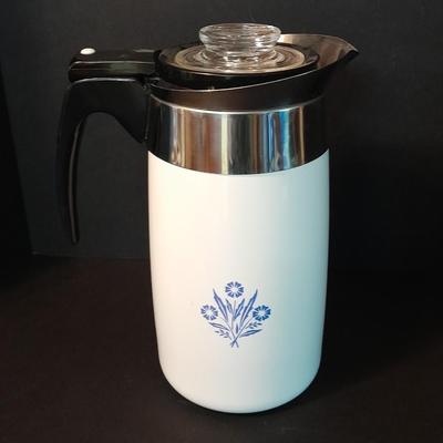 Vintage Corning ware 10 cup electric percolator coffee pot