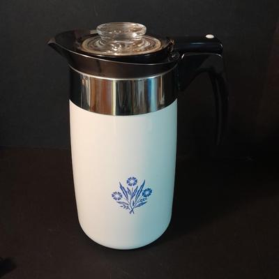 Vintage Corning ware 10 cup electric percolator coffee pot