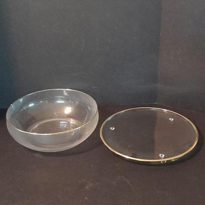 West Bend 4 QT Hot Air Corn popper with gold trimmed glass popcorn bowl