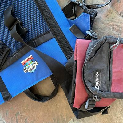 Trash can & travel bags