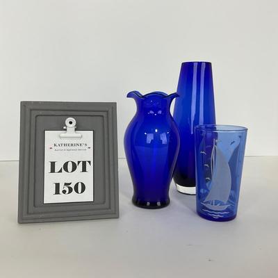 -150- GLASSWARE | Cobalt Blue Glassware Pieces
