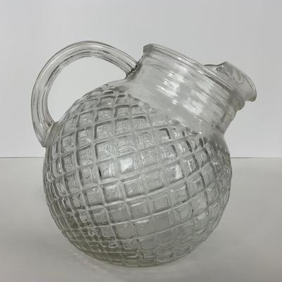 -151- GLASSWARE | Anchor Hocking Glass Co. Waterford Waffle | Pitchers & Covered Sugar