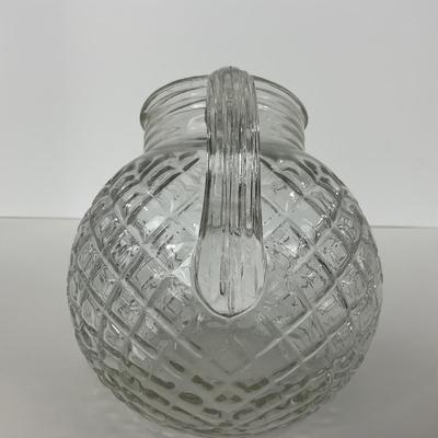 -151- GLASSWARE | Anchor Hocking Glass Co. Waterford Waffle | Pitchers & Covered Sugar