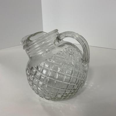 -151- GLASSWARE | Anchor Hocking Glass Co. Waterford Waffle | Pitchers & Covered Sugar