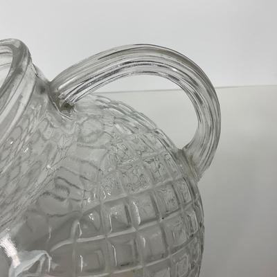 -151- GLASSWARE | Anchor Hocking Glass Co. Waterford Waffle | Pitchers & Covered Sugar