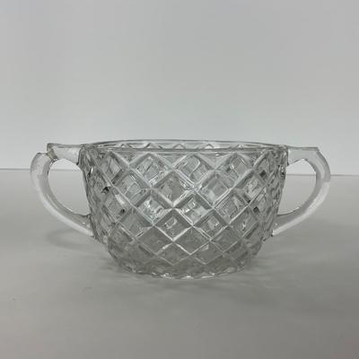 -151- GLASSWARE | Anchor Hocking Glass Co. Waterford Waffle | Pitchers & Covered Sugar