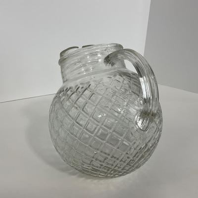 -151- GLASSWARE | Anchor Hocking Glass Co. Waterford Waffle | Pitchers & Covered Sugar
