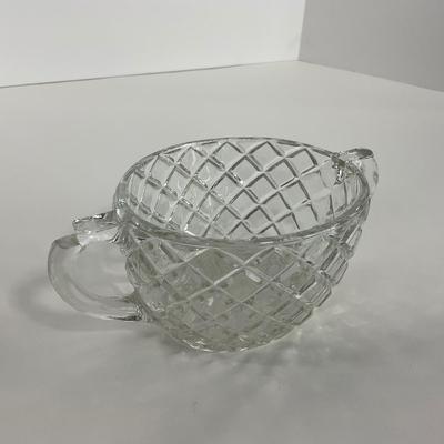 -151- GLASSWARE | Anchor Hocking Glass Co. Waterford Waffle | Pitchers & Covered Sugar