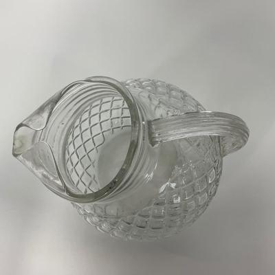 -151- GLASSWARE | Anchor Hocking Glass Co. Waterford Waffle | Pitchers & Covered Sugar