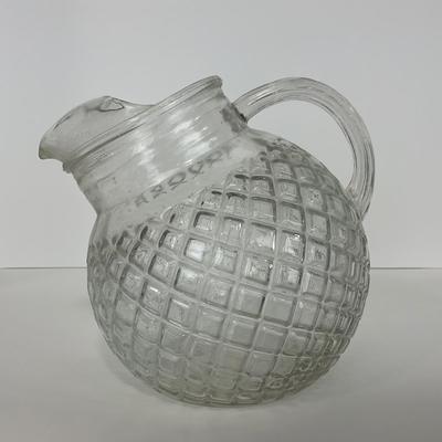 -151- GLASSWARE | Anchor Hocking Glass Co. Waterford Waffle | Pitchers & Covered Sugar