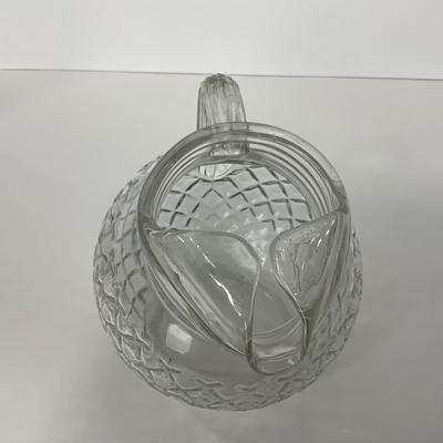 -151- GLASSWARE | Anchor Hocking Glass Co. Waterford Waffle | Pitchers & Covered Sugar