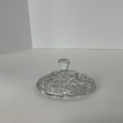 -151- GLASSWARE | Anchor Hocking Glass Co. Waterford Waffle | Pitchers & Covered Sugar